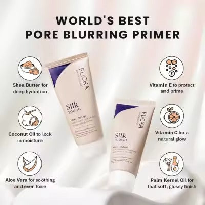 FLiCKA 3-in-1 Silk Touch Primer & Moisturizer – Hydrating, Pore Minimizer (120ml)