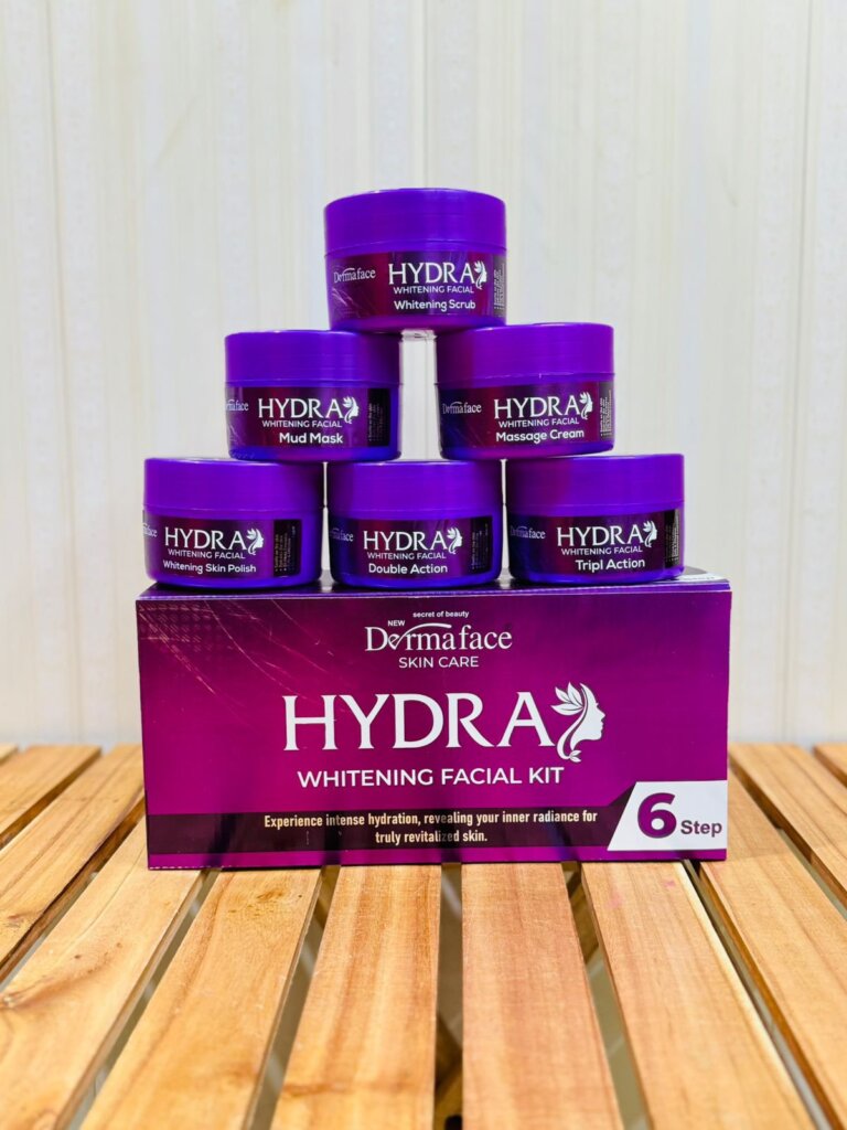 Derma Face 6-Step Hydra Whitening Facial Kit 300ml – Advanced Brightening & Glowing Skin Care