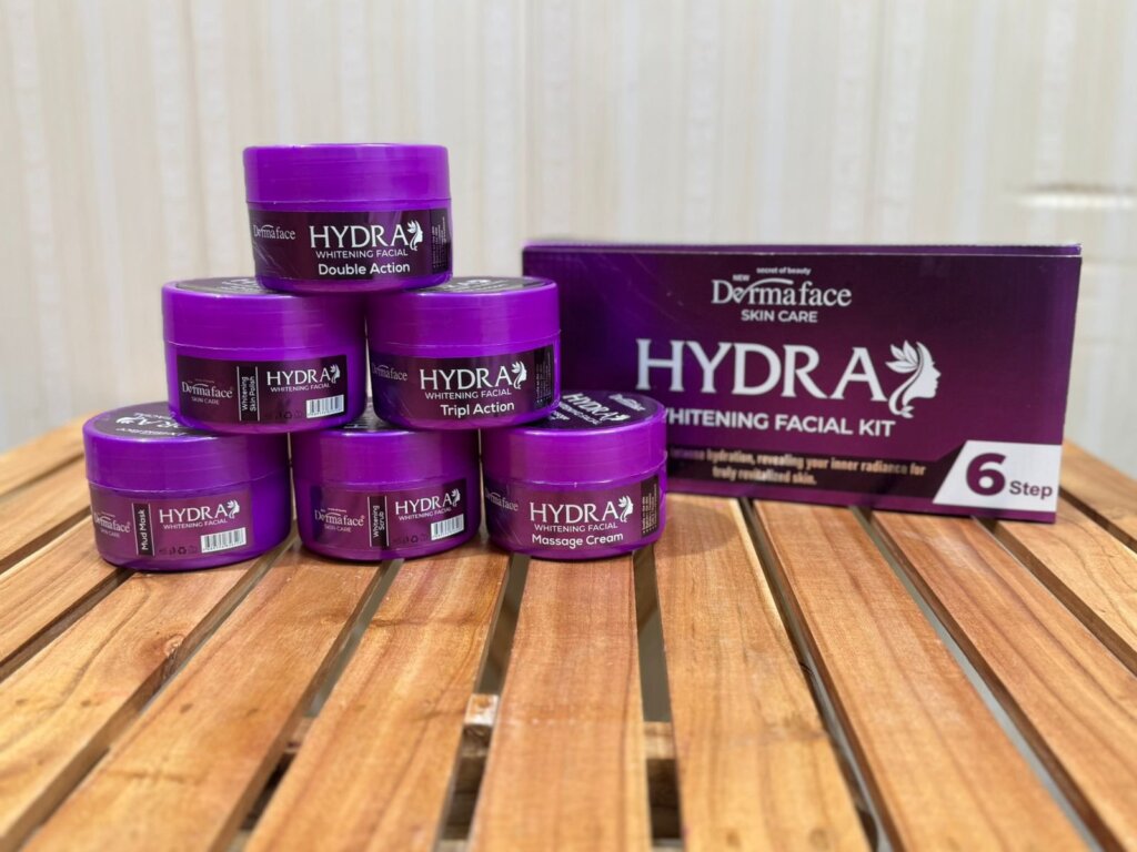 Derma Face 6-Step Hydra Whitening Facial Kit 300ml – Advanced Brightening & Glowing Skin Care