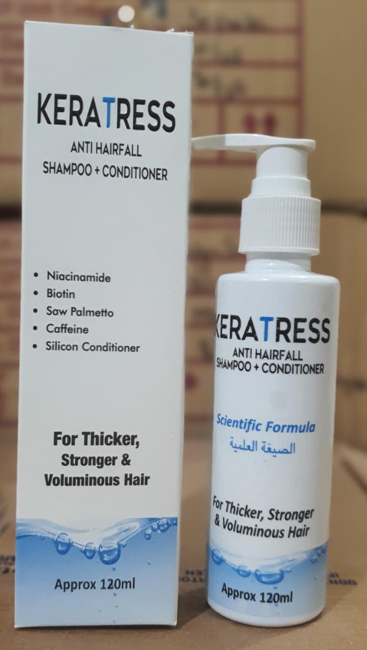 Keratress Anti Hairfall Shampoo & Conditioner 120ml – Hair Strengthening & Smooth Care Formula