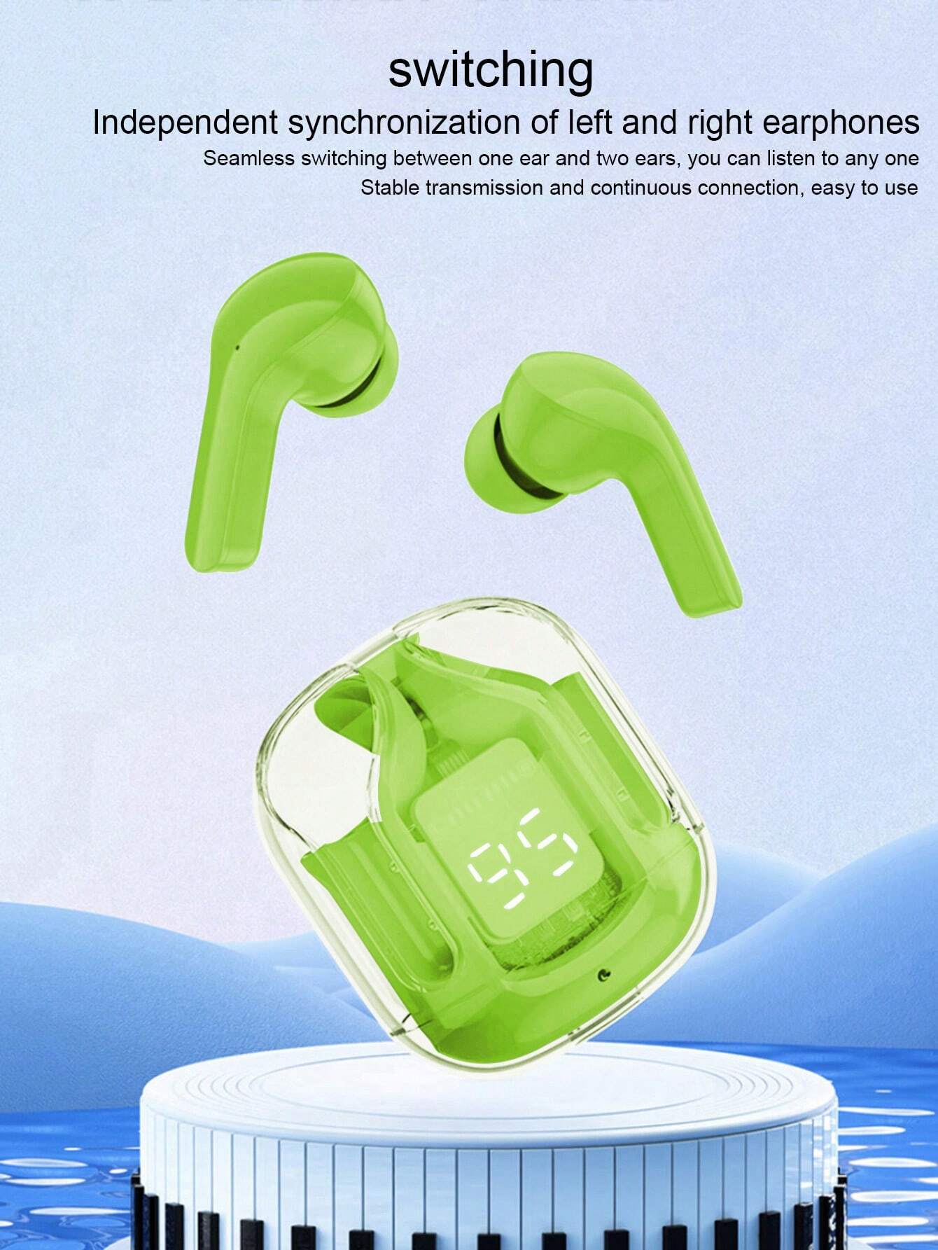 Air 31 Wireless Earbuds – Transparent Case, Bluetooth 5.3 & Type-C Charging