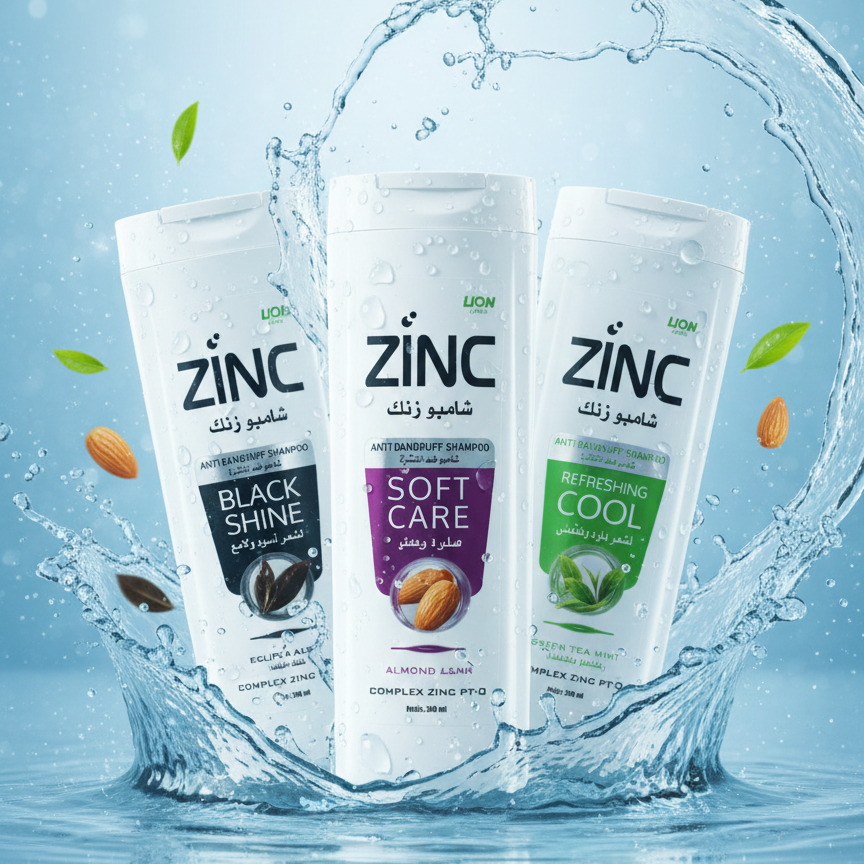 ZINC Anti-Dandruff Shampoo 340ml – Complete Zinc Pro Formula for Shiny, Healthy Hair
