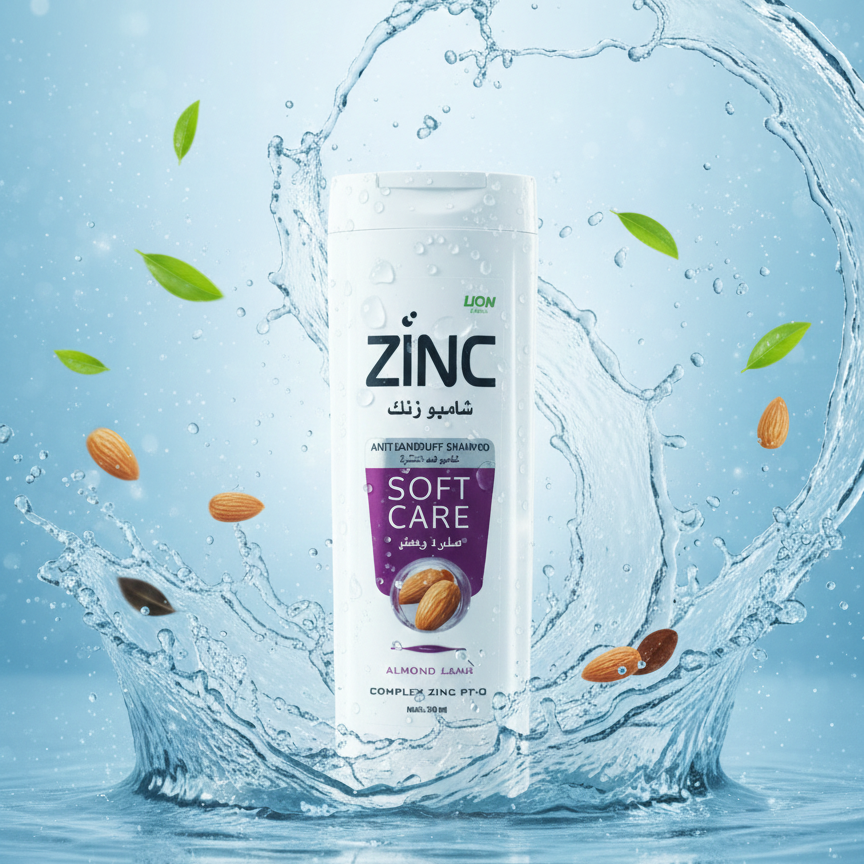 ZINC Anti-Dandruff Shampoo 340ml – Complete Zinc Pro Formula for Shiny, Healthy Hair