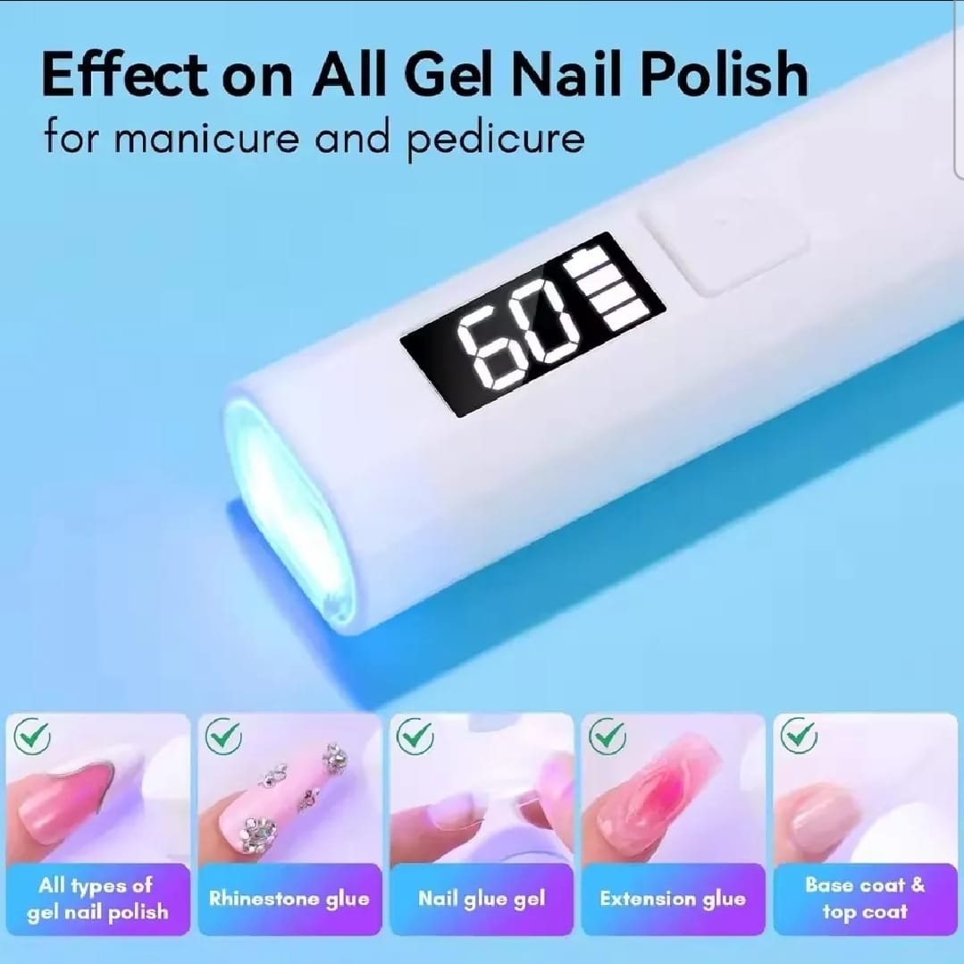 UV Light for Gel Nails – Portable USB LED/UV Nail Dryer with LCD & Timers