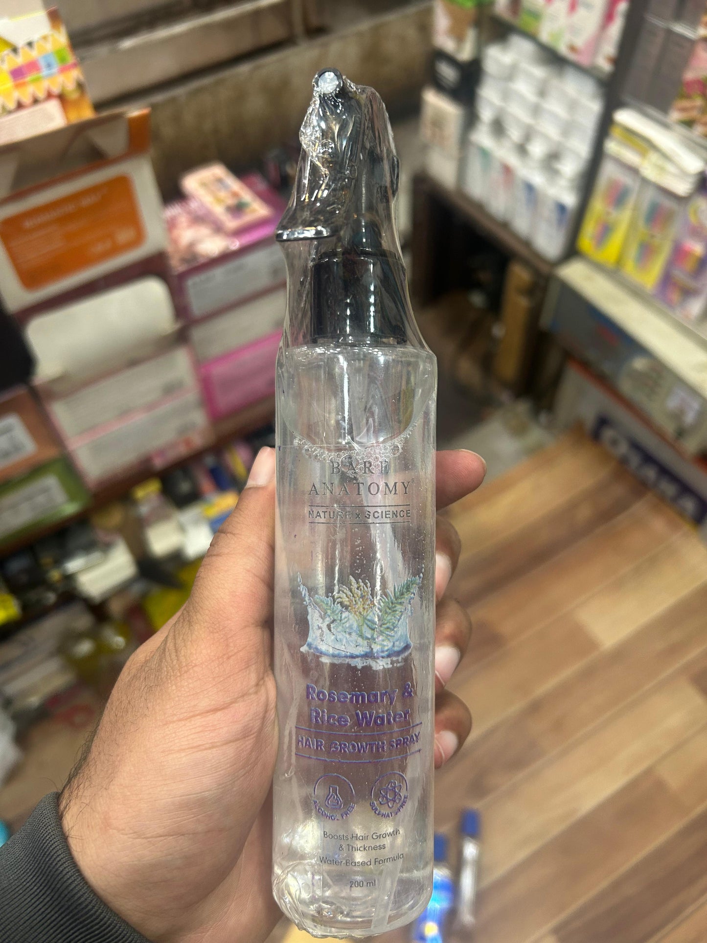 Bare Anatomy Rosemary & Rice Water Hair Growth Spray 200ml – Strengthen, Thicken & Nourish Hair