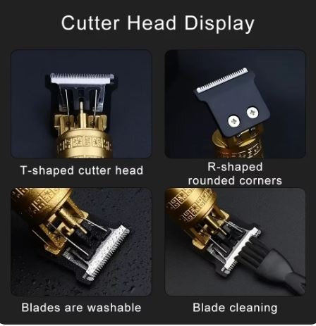 T9 Gold Hair Trimmer – Vintage Dragon Shape Professional Beard & Body Trimmer
