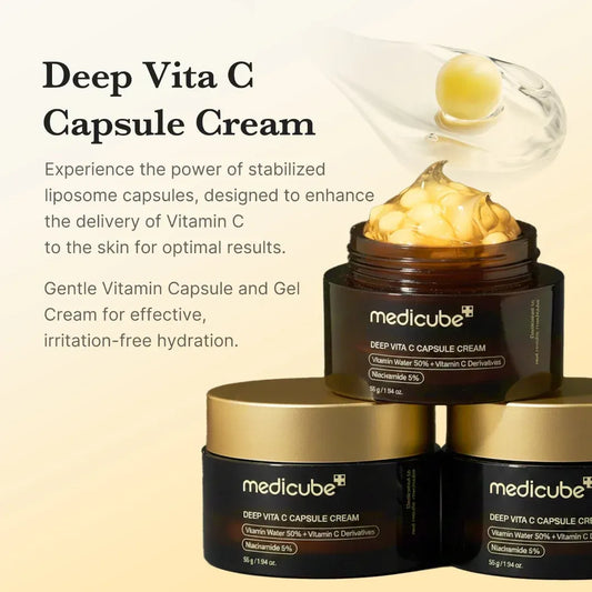 Medicube Deep Vita C Capsule Cream – Brightening, Anti-Aging & Glowing Skin Moisturizer (55g)