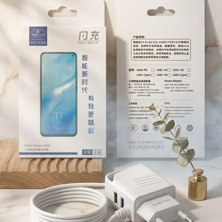 Newtoo Fast Charging Adapter – High-Speed USB Charger for Smartphones & Devices