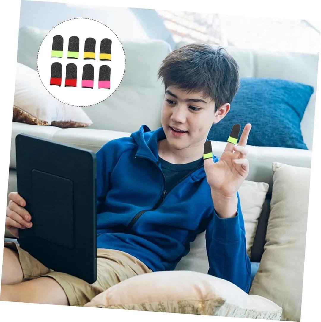Double Color Gaming Thumb Sleeves – Anti-Sweat Finger Gloves for Mobile Gaming