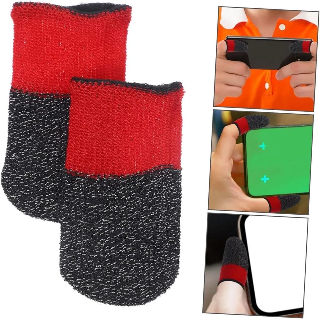 Double Color Gaming Thumb Sleeves – Anti-Sweat Finger Gloves for Mobile Gaming