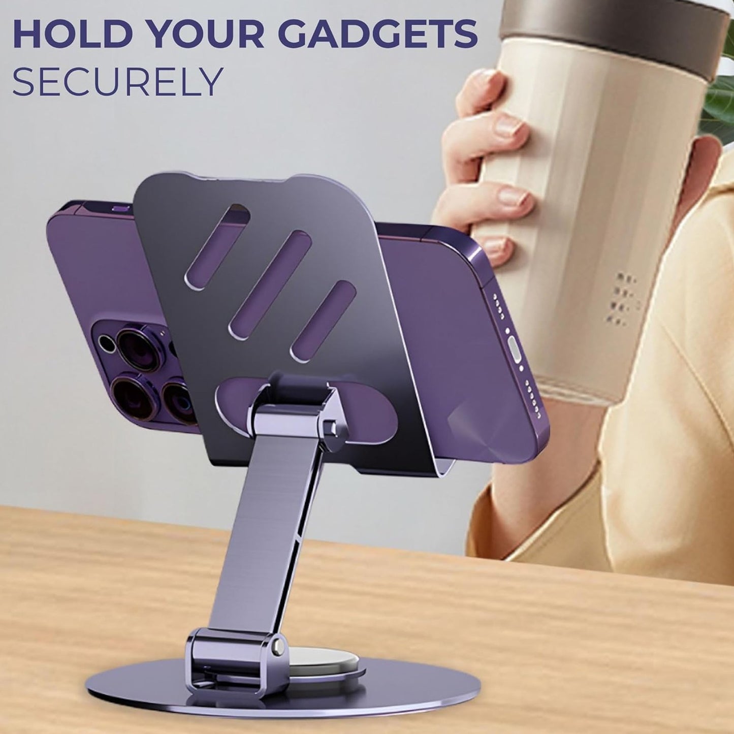 Foldable Mobile Holder 360° – Adjustable Phone & Tablet Stand