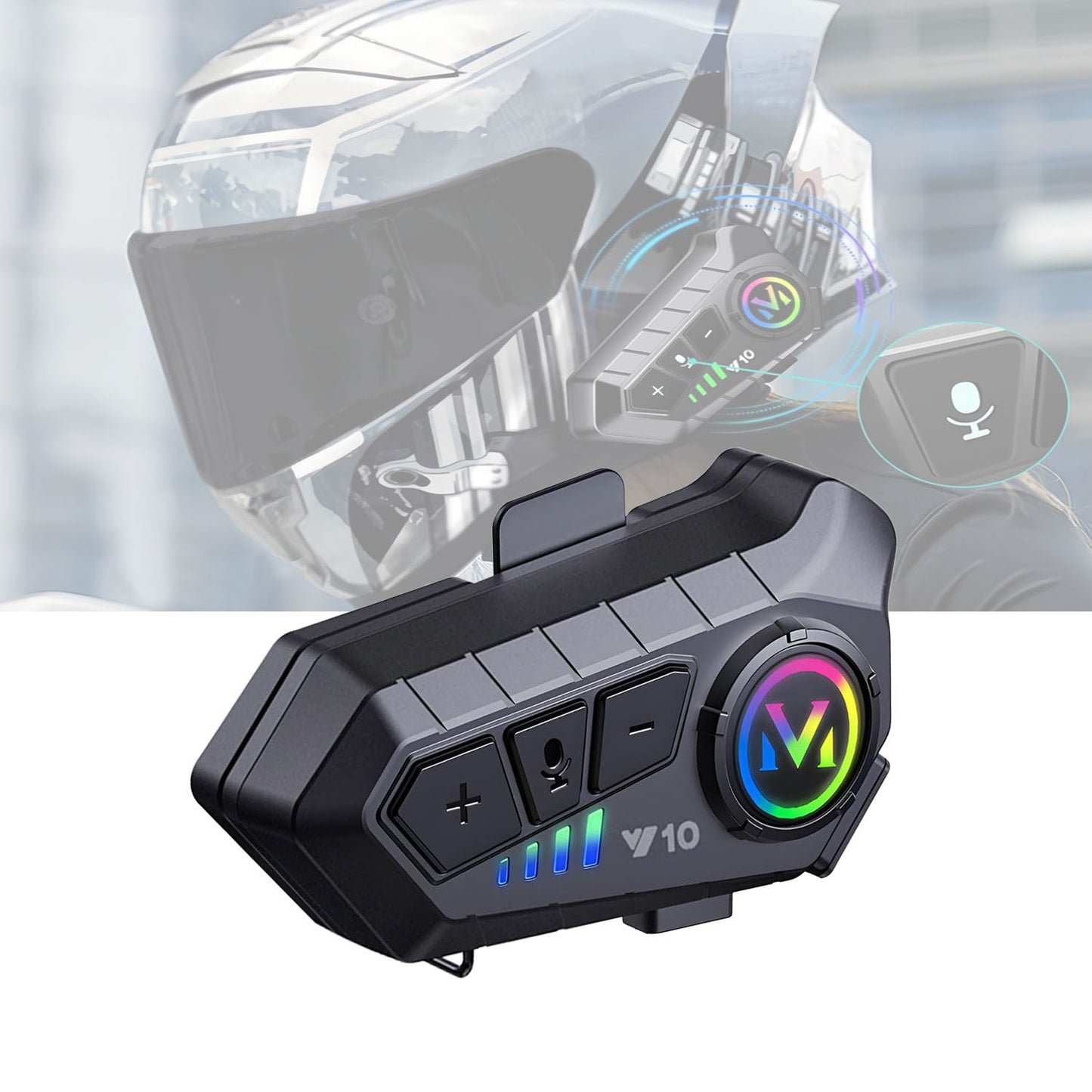 Motorcycle Helmet Bluetooth Headset 5.3 – Noise Reduction & Waterproof
