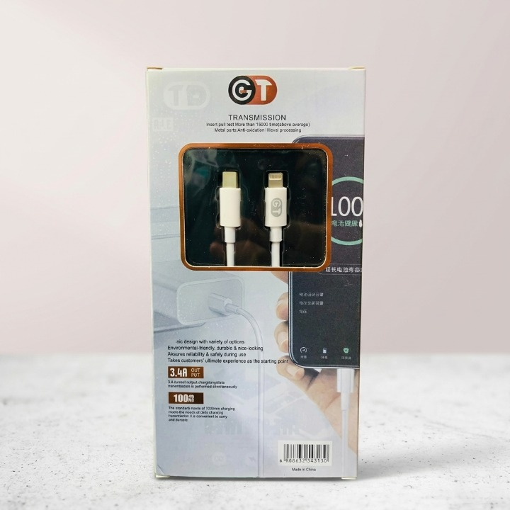 GT iPhone Lightning Cable USB-C Fast Charger – Type C Charging Cable