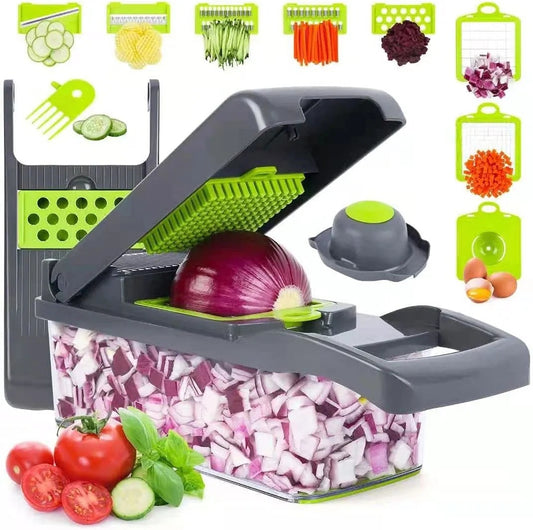 16 Pcs Kitchen Chopper Set – Slicer, Dicer & Grater