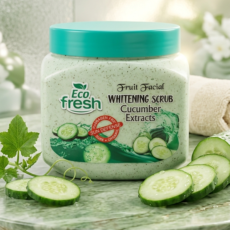 Eco Fresh Cucumber Whitening Scrub - Deep Cleansing 300ML