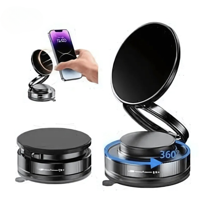 360° Magnetic Vacuum Phone Holder